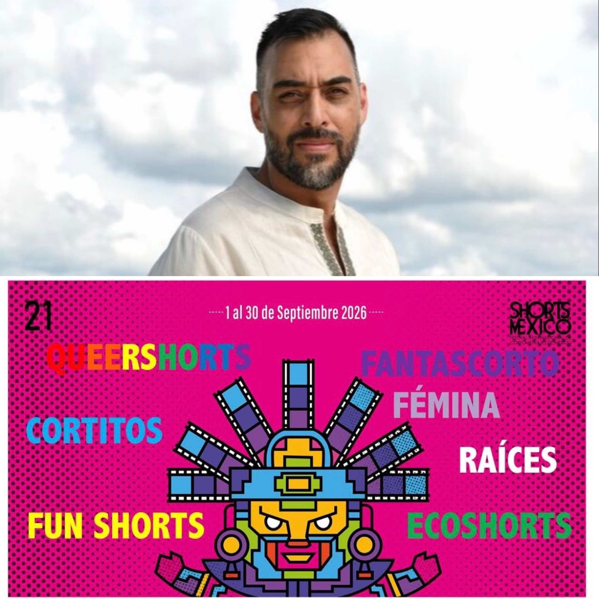 Ramón Medina presenta dos cortometrajes en Shorts México, y participa en el homenaje a Patricia Reyes Espíndola.